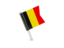 Belgium. Square flag pin. Download icon.