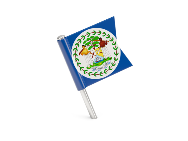 Square flag pin. Download flag icon of Belize at PNG format
