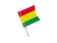 Bolivia. Square flag pin. Download icon.