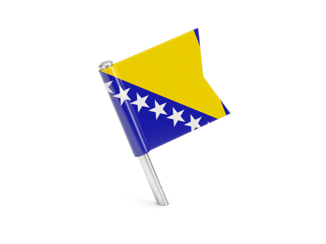 Square flag pin. Download flag icon of Bosnia and Herzegovina at PNG format