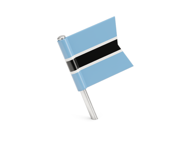 Square flag pin. Download flag icon of Botswana at PNG format