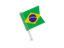 Brazil. Square flag pin. Download icon.