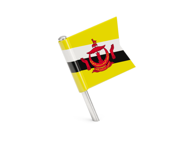 Square flag pin. Download flag icon of Brunei at PNG format