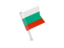 Bulgaria. Square flag pin. Download icon.