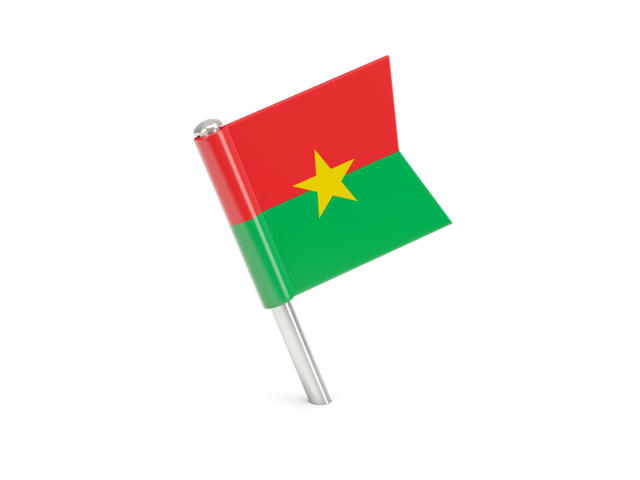 Square flag pin. Download flag icon of Burkina Faso at PNG format