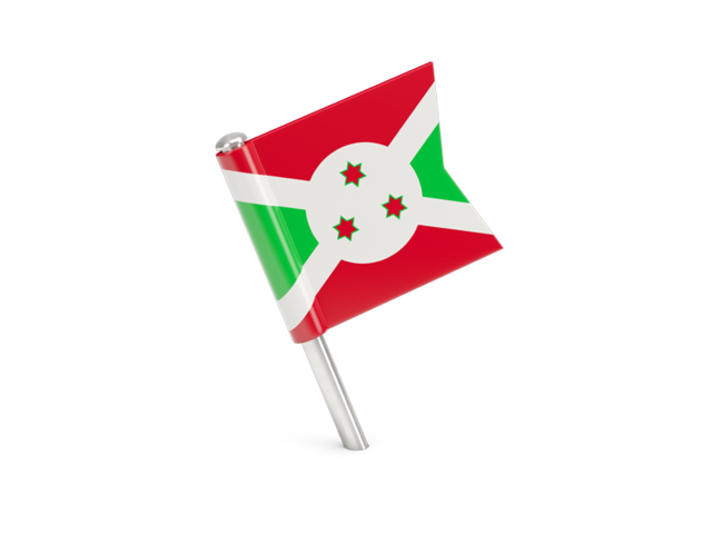 Square flag pin. Download flag icon of Burundi at PNG format