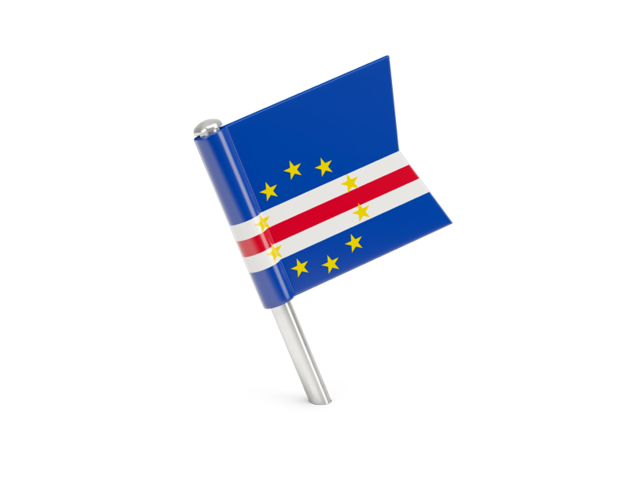Square flag pin. Download flag icon of Cape Verde at PNG format