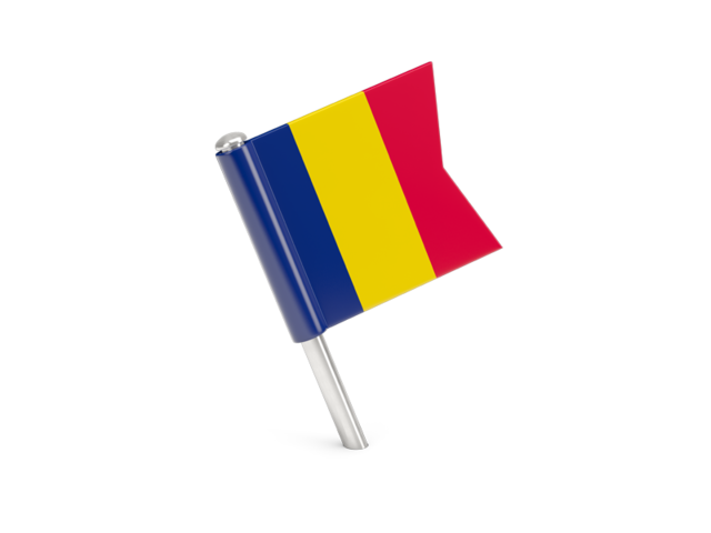 Square flag pin. Download flag icon of Chad at PNG format