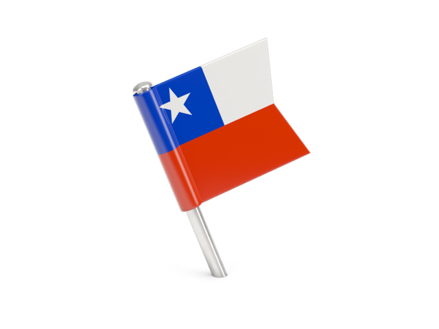 Square flag pin. Download flag icon of Chile at PNG format