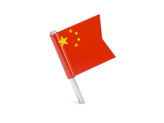 Square flag pin. Download flag icon of China at PNG format