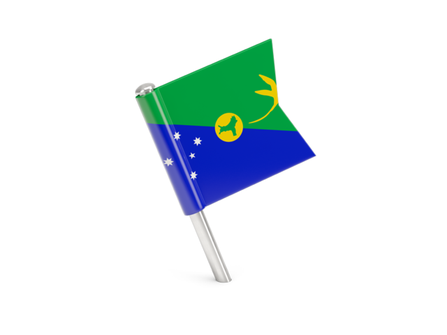 Square flag pin. Download flag icon of Christmas Island at PNG format