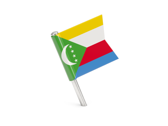 Square flag pin. Download flag icon of Comoros at PNG format