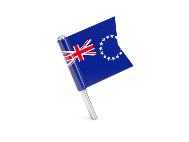 Square flag pin. Download flag icon of Cook Islands at PNG format