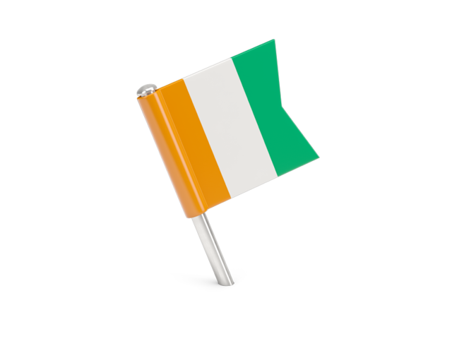 Square flag pin. Download flag icon of Cote d'Ivoire at PNG format