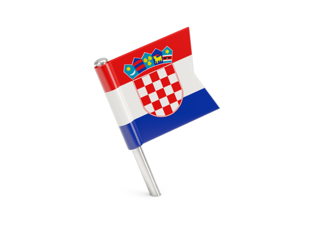 Square flag pin. Download flag icon of Croatia at PNG format