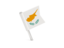 Cyprus. Square flag pin. Download icon.