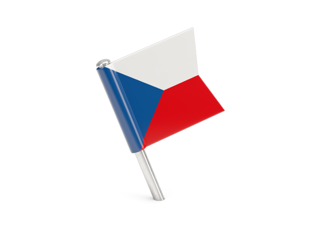 Square flag pin. Download flag icon of Czech Republic at PNG format