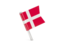 Denmark. Square flag pin. Download icon.