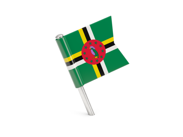 Square flag pin. Download flag icon of Dominica at PNG format