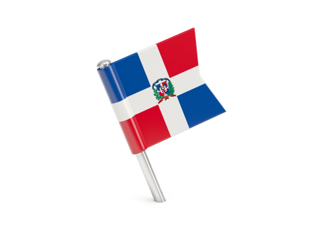 Square flag pin. Download flag icon of Dominican Republic at PNG format