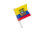 Ecuador. Square flag pin. Download icon.