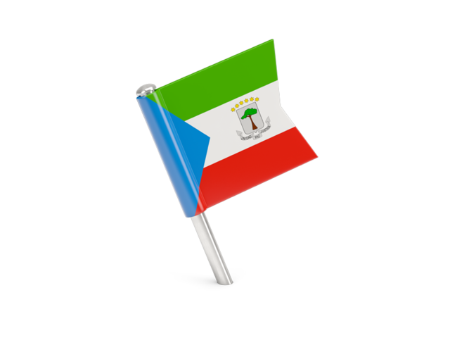 Square flag pin. Download flag icon of Equatorial Guinea at PNG format