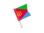 Eritrea. Square flag pin. Download icon.