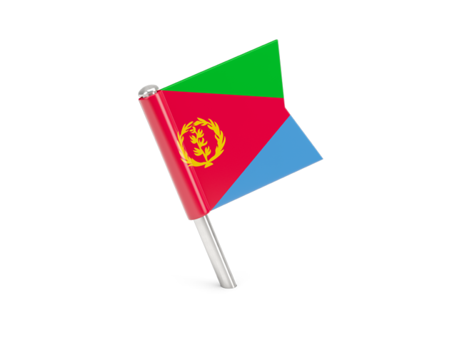 Квадратный флажок-булавка. Скачать флаг. Эритрея
