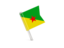 French Guiana. Square flag pin. Download icon.