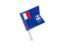 French Southern and Antarctic Lands. Square flag pin. Download icon.