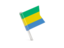 Gabon. Square flag pin. Download icon.
