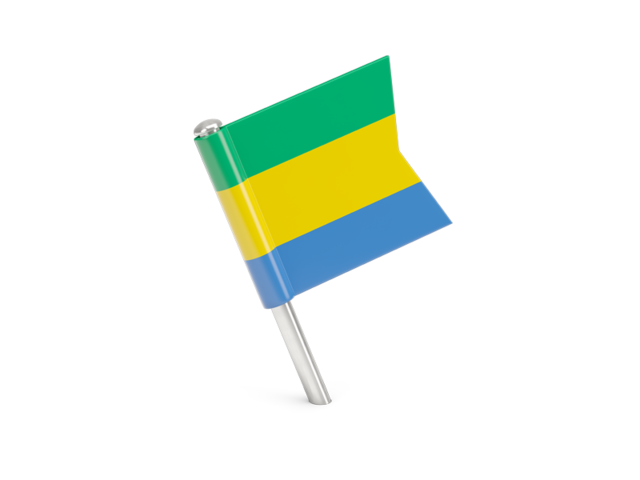 Square flag pin. Download flag icon of Gabon at PNG format