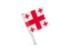 Georgia. Square flag pin. Download icon.