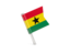 Ghana. Square flag pin. Download icon.
