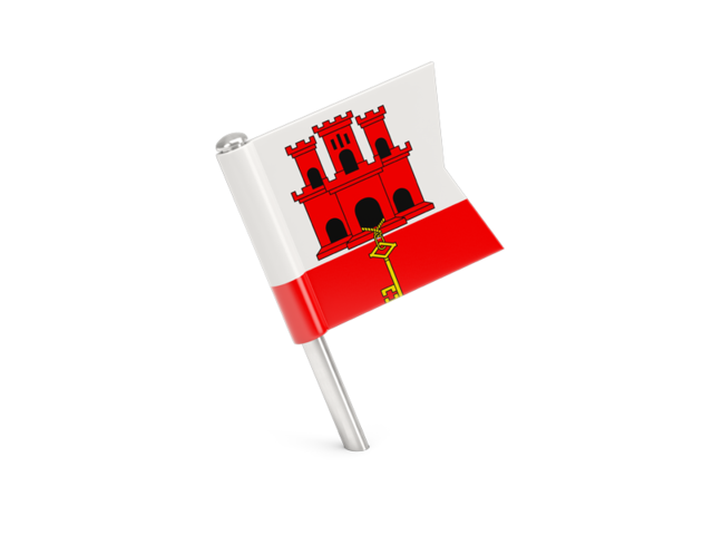Square flag pin. Download flag icon of Gibraltar at PNG format