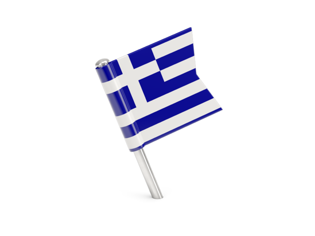 Square flag pin. Download flag icon of Greece at PNG format