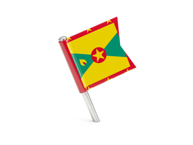Square flag pin. Download flag icon of Grenada at PNG format