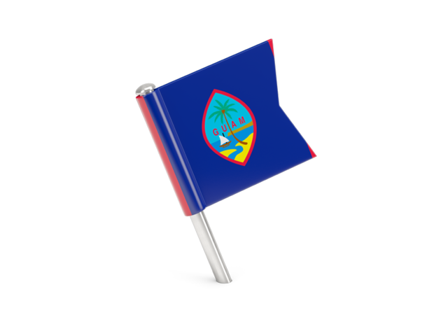 Square flag pin. Download flag icon of Guam at PNG format