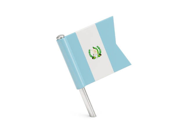 Квадратный флажок-булавка. Скачать флаг. Гватемала