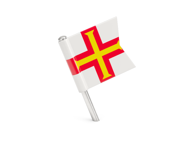 Square flag pin. Download flag icon of Guernsey at PNG format