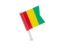 Guinea. Square flag pin. Download icon.