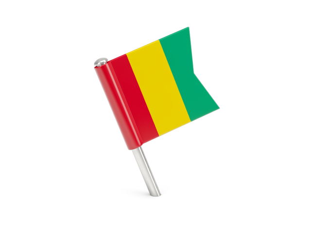 Square flag pin. Download flag icon of Guinea at PNG format