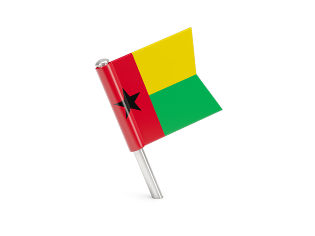 Square flag pin. Download flag icon of Guinea-Bissau at PNG format