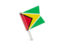 Guyana. Square flag pin. Download icon.