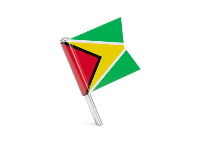 Square flag pin. Download flag icon of Guyana at PNG format