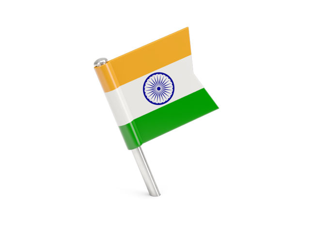 Square flag pin. Download flag icon of India at PNG format
