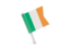 Ireland. Square flag pin. Download icon.