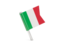 Italy. Square flag pin. Download icon.