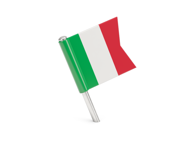 Square flag pin. Download flag icon of Italy at PNG format