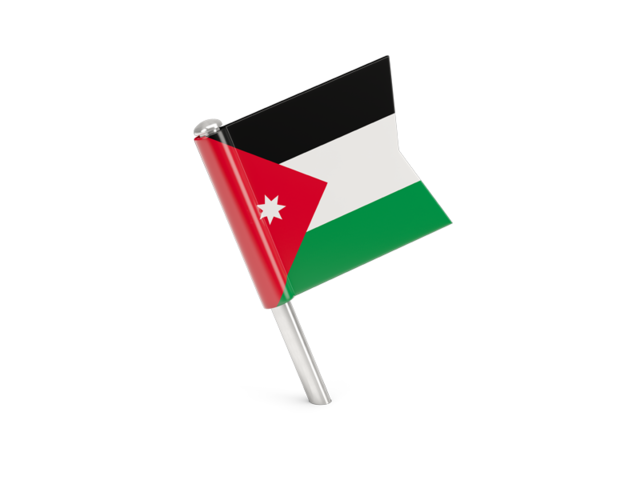 Square flag pin. Download flag icon of Jordan at PNG format